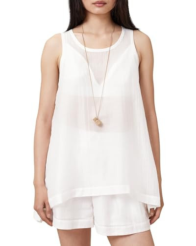 AllSaints Women's Top Tysh Top Snow White 4 | Amazon (US)