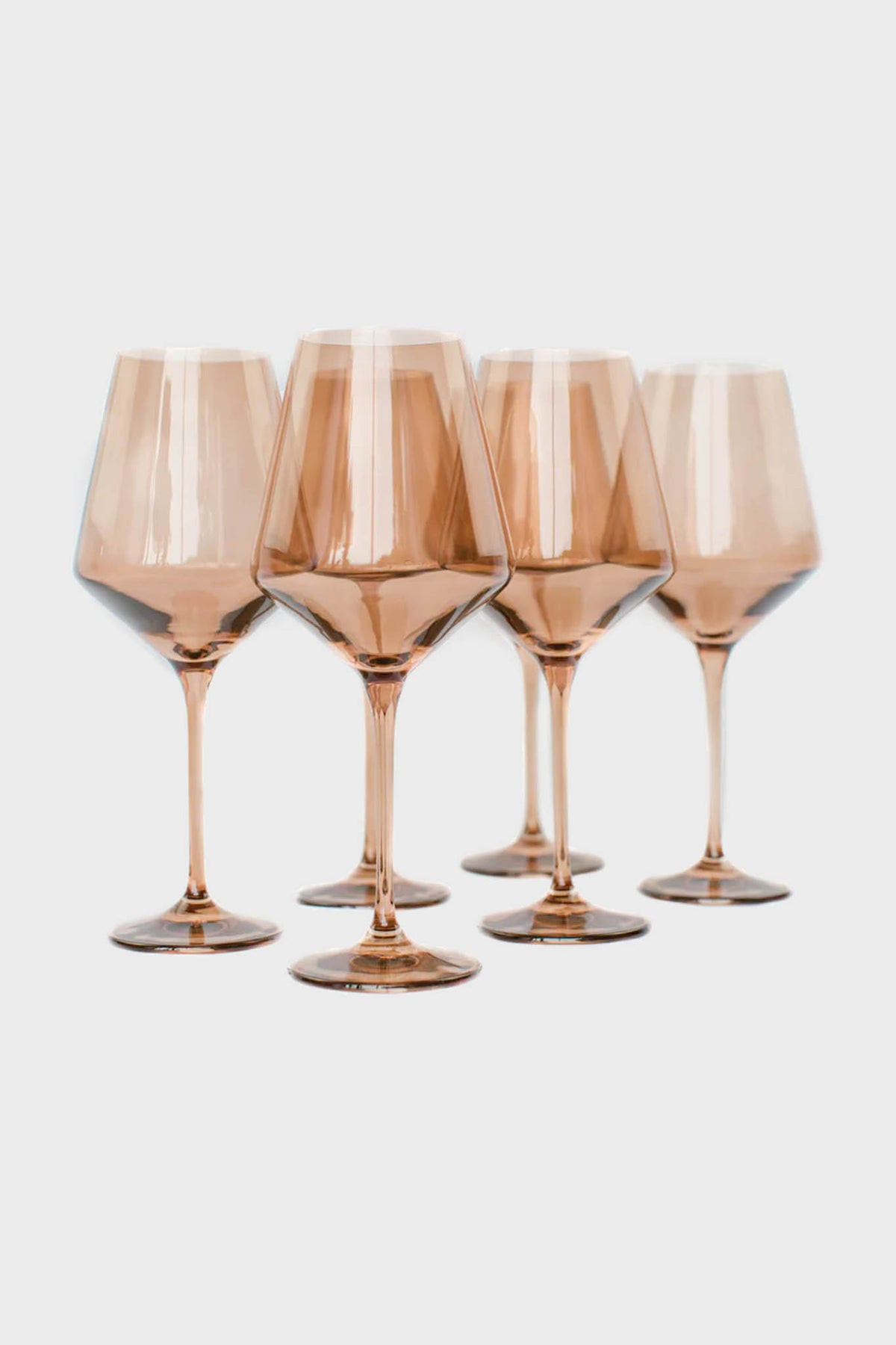 Amber Smoke Stemmed Glasses Set of 6 | Tuckernuck (US)
