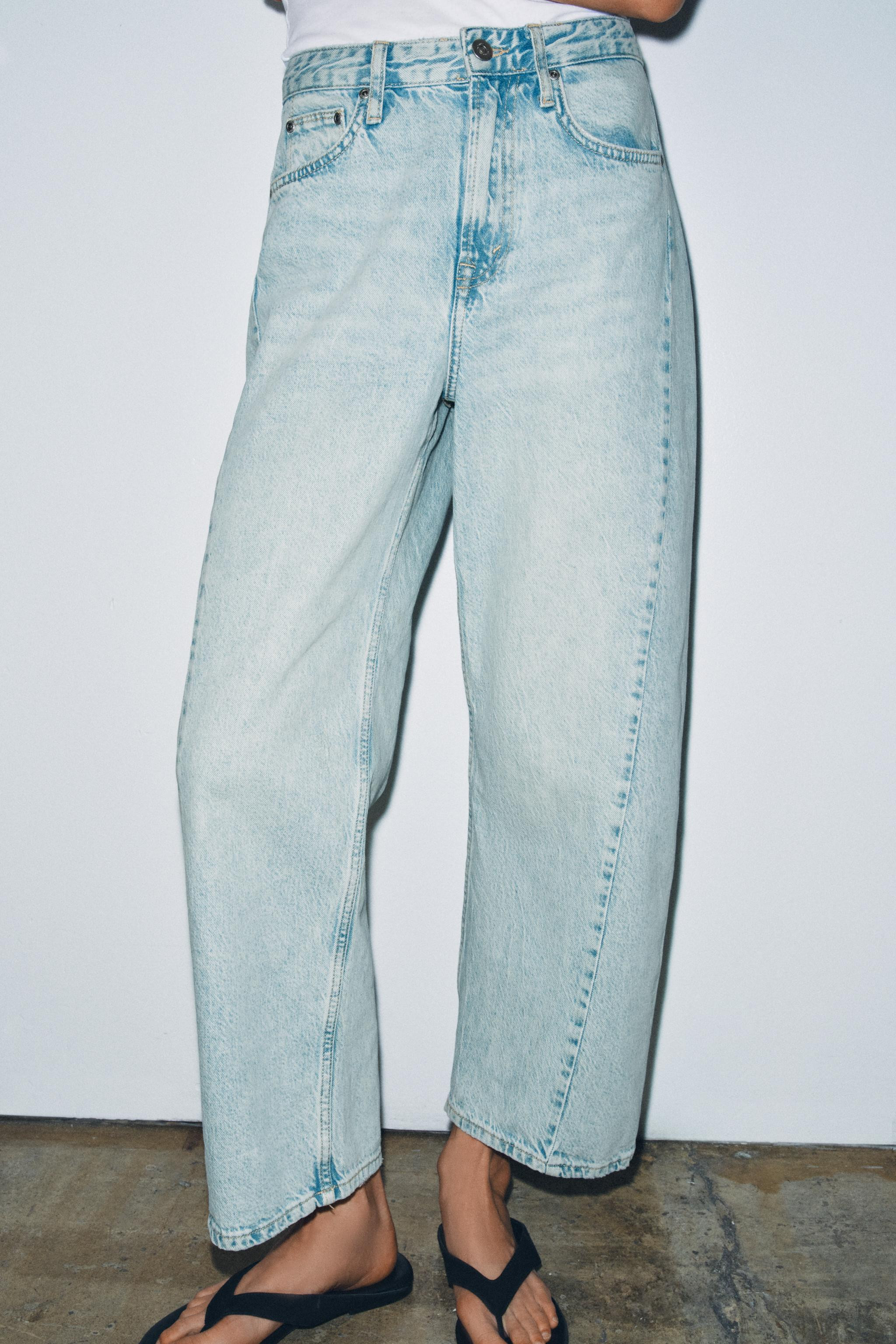 ZW COLLECTION ANKLE RELAXED MID-RISE JEANS | Zara US