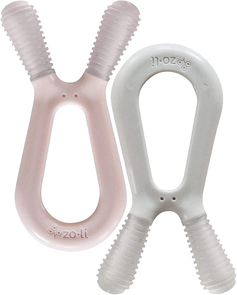 Baby Molar Teether | ZoLi Bunny Baby Teething Toy, Gum Massaging Molar Gums Relief, Easy to Hold ... | Amazon (US)