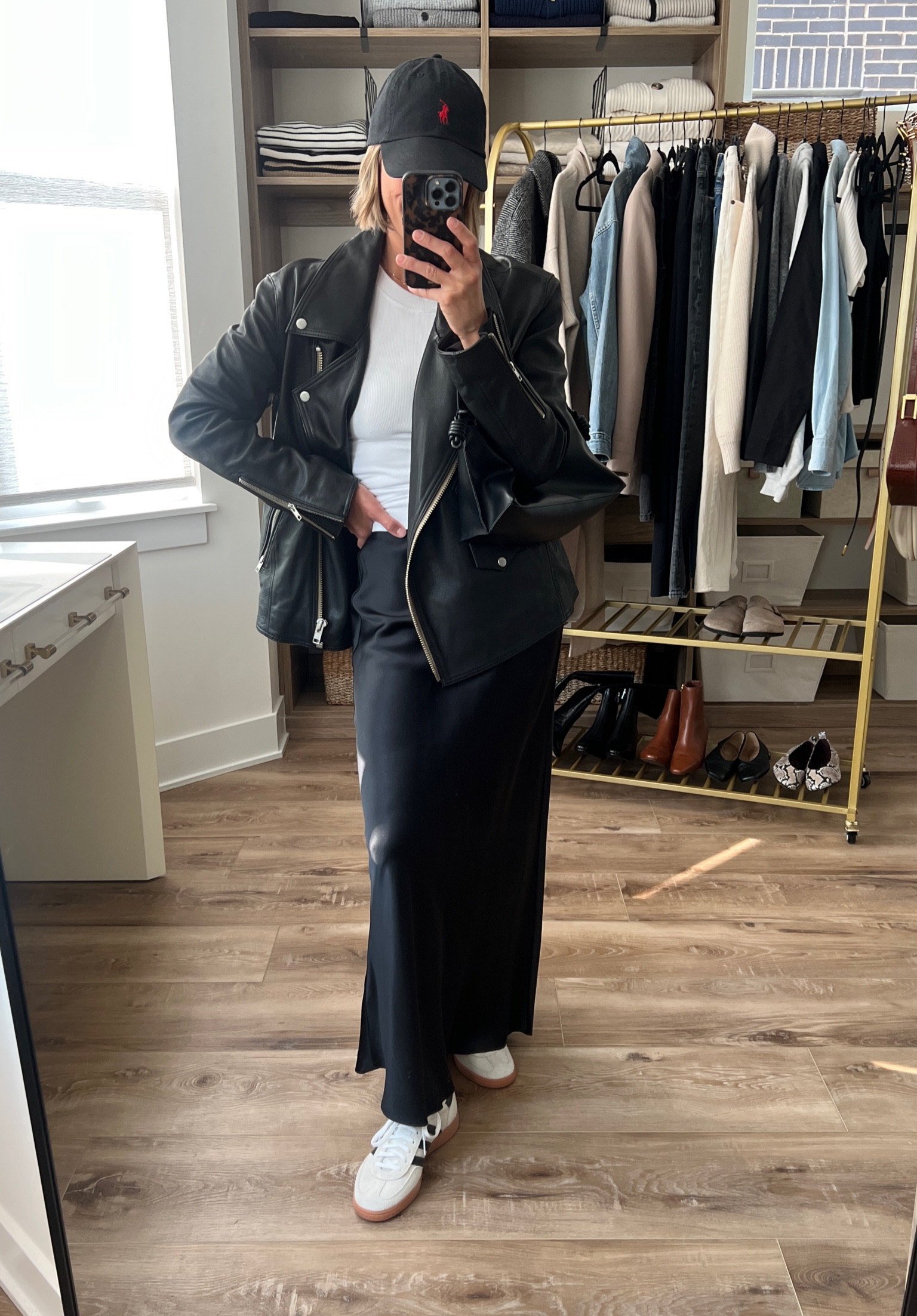 Wearing small silk skirt, XS tank, small leather jacket, sneakers tts 

#LTKFindsUnder100 #LTKFindsUnder50 #LTKStyleTip