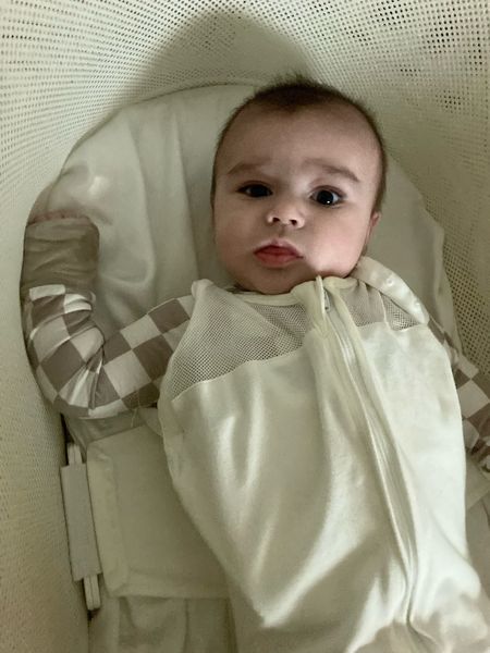Good morning to this brown eyed boy who had a great night of sleep in his Snoo! Both my babies slept in the Snoo and I can 100% say it was worth it. Get it with your first child! #snoo #babymusthaves #babyregistry #baby #bump #newborn #sleeping #babysleep #bassinet 

#LTKbaby #LTKbump #LTKfamily