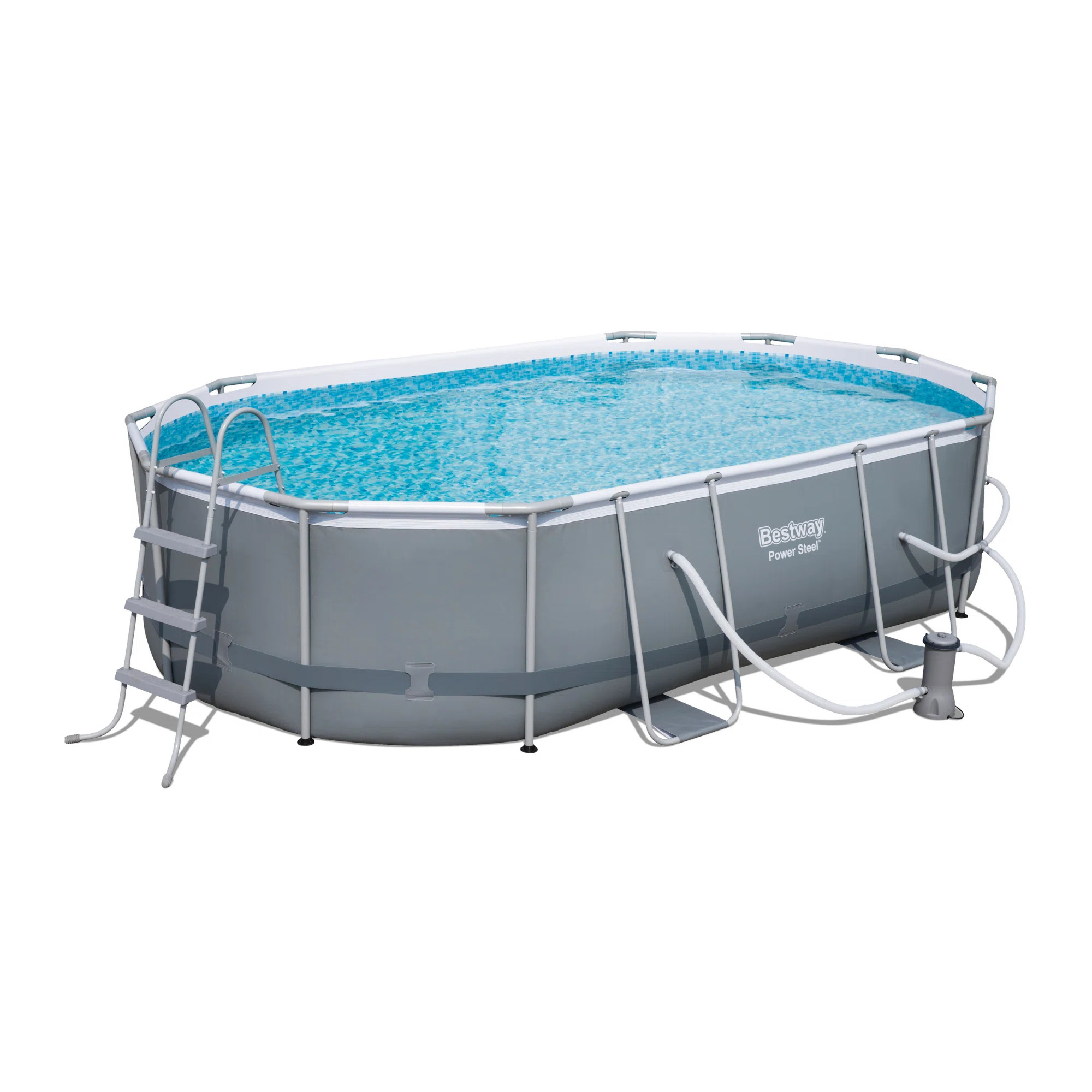 Steel Oval Frame Set Pool 193'' H x 120.1'' W x 32.2'' L | Wayfair North America