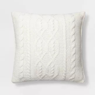 Oversized Cable Knit Chenille Throw Pillow - Threshold™ | Target