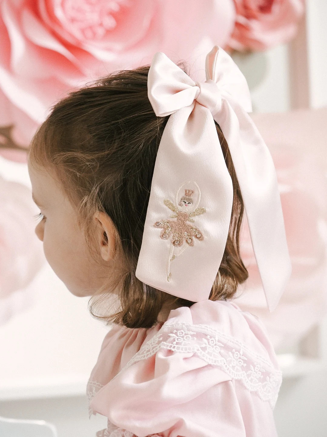 Embroidered Fairy Bow -Birthday Bow - Bespoke  Heirloom Bow | Etsy (US)