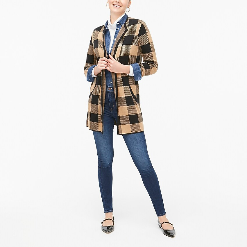 Vanessa sweater-jacket in buffalo check | J.Crew Factory
