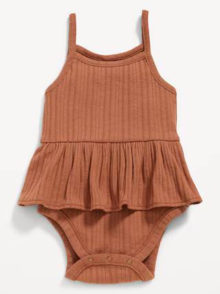 Sleeveless Pointelle-Knit Peplum Bodysuit for Baby | Old Navy (US)