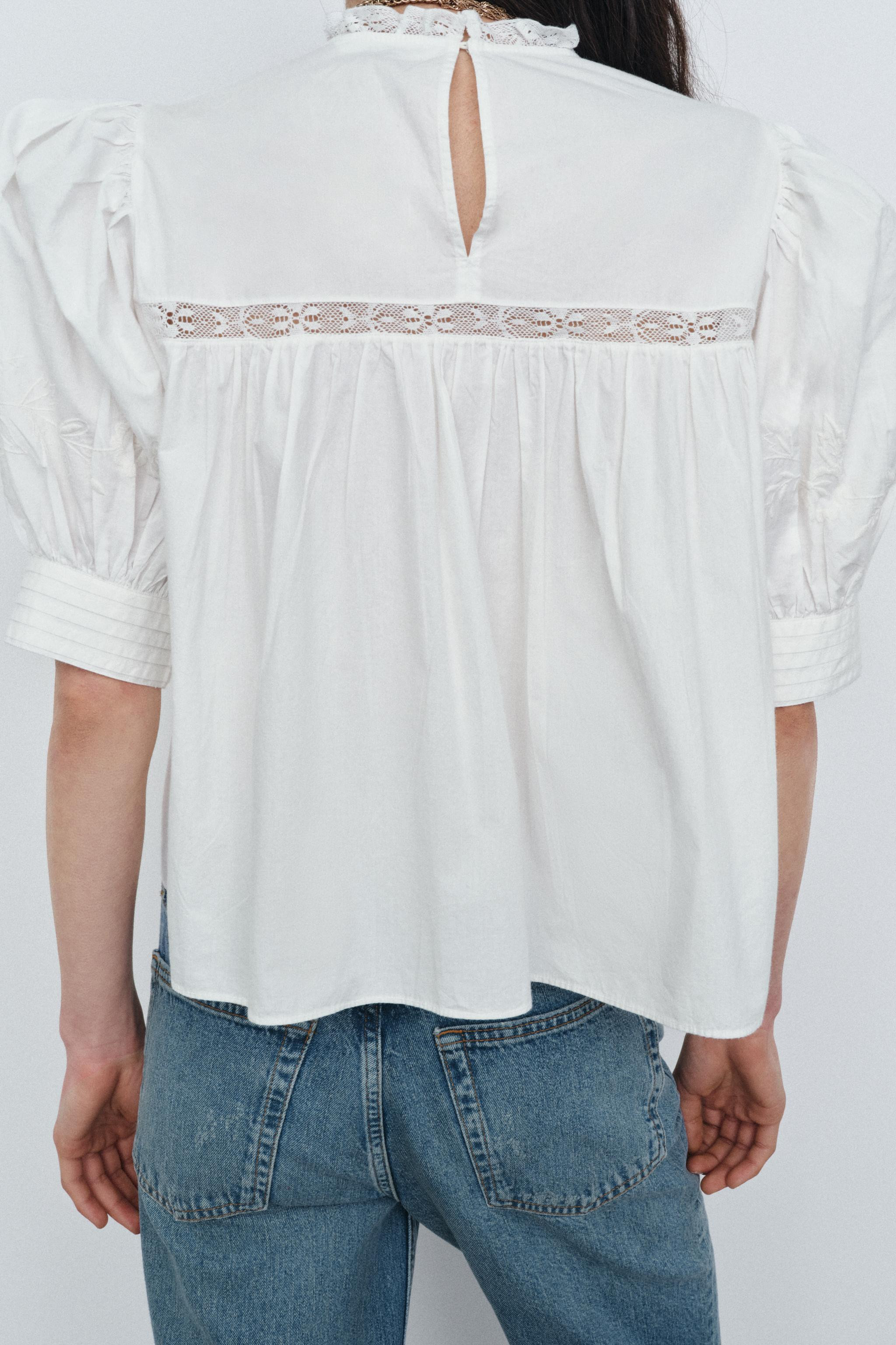 ZW COLLECTION EMBROIDERED SHIRT | Zara UK