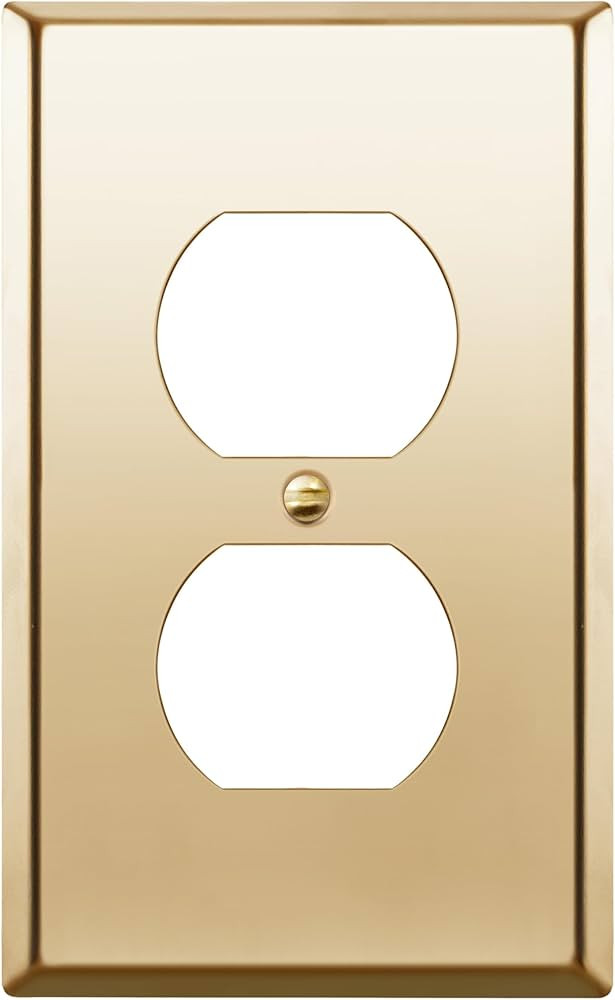 ENERLITES Duplex Receptacle Outlet Metal Wall Plate, Stainless Steel Switch Outlet Cover, Corrosi... | Amazon (US)