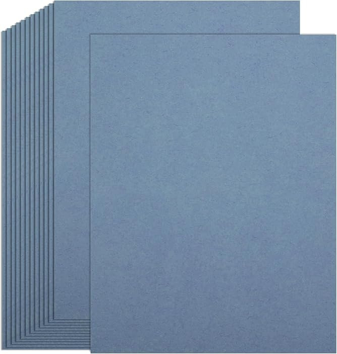25 Sheets Dusty Blue Cardstock Paper, 300gsm/110lb Heavyweight Cover Cardstock Construction Blank... | Amazon (US)