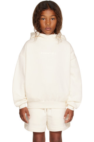 Fear of God ESSENTIALS - Kids Off-White Bonded Hoodie | SSENSE