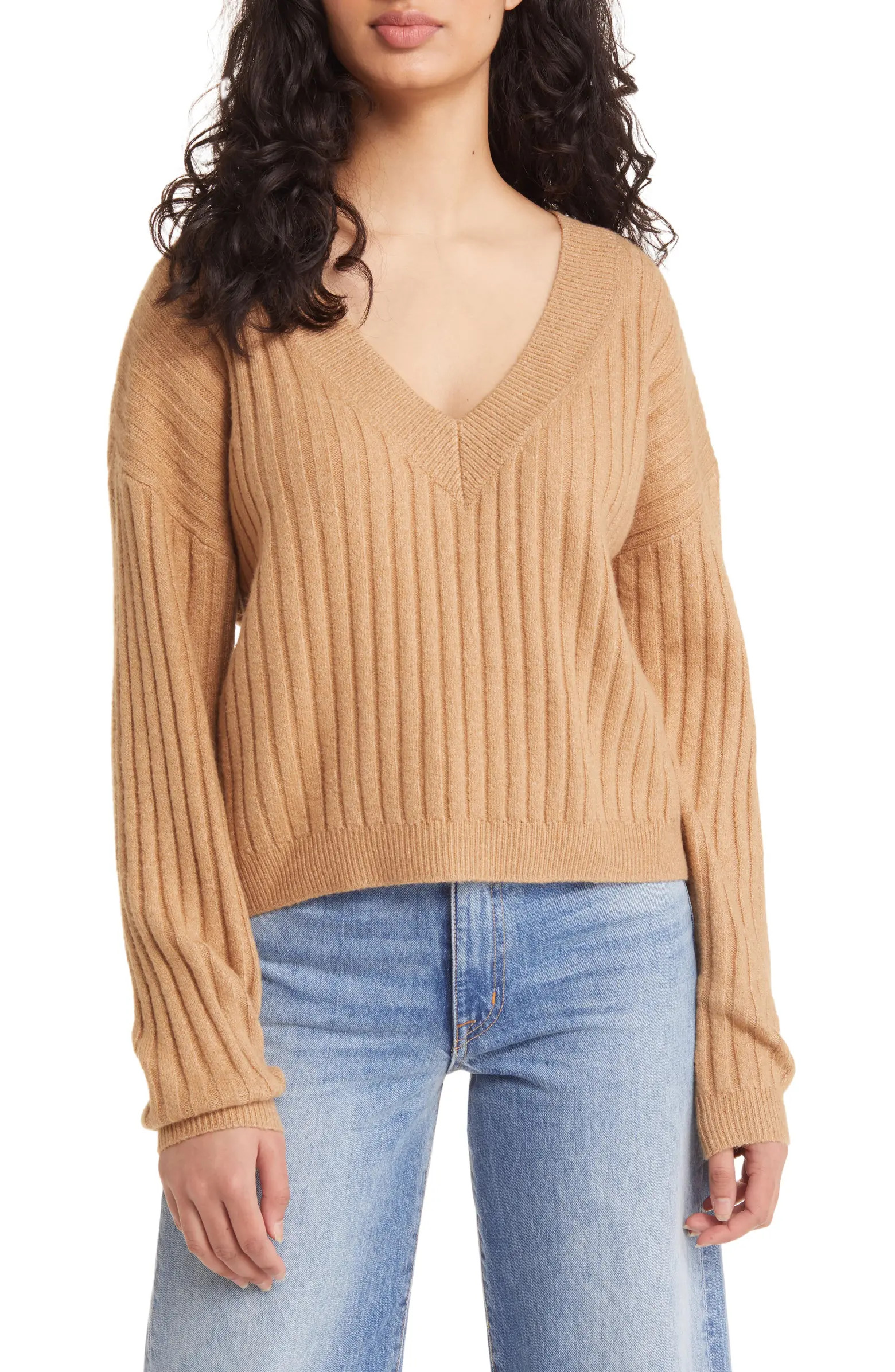 V-Neck Rib Sweater | Nordstrom