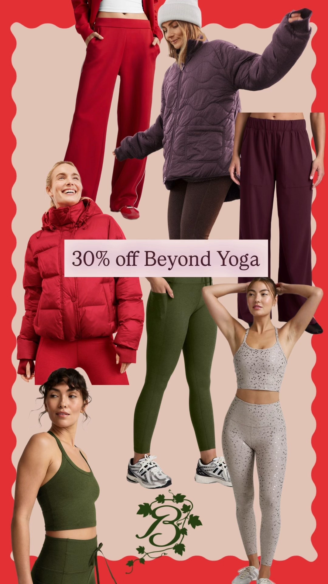 Get 30% off some of my favorite activewear sets right now! I love their matching sets but also have my eye on their wide leg pants & holiday reds!! Currently thinking of all the reasons I need these pieces here! How pretty is that burgundy?!

#LTKCyberWeek #LTKActive #LTKSaleAlert