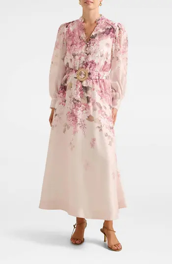 Peyton Belted Long Sleeve Button Front Maxi Dress | Nordstrom