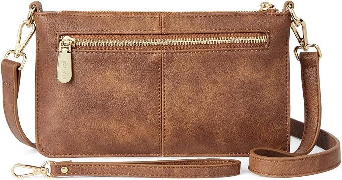 BOSTANTEN Small Purses for Women Crossbody Bags Leather Wristlet Purses Envelope Clutch Purse | Amazon (US)