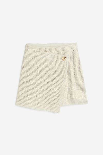 Knitted silk-blend wrap skirt | H&M (UK, MY, IN, SG, PH, TW, HK)