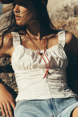 Maeve Cassis Ruched Cami | Anthropologie (US)