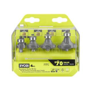 Roundover Router Bit Set (4-Piece) | The Home Depot