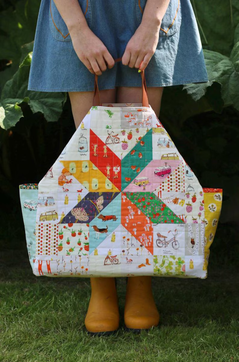 Nellie Tote Bag Sewing Pattern: XL & Jumbo Sizes (digital Download) - Etsy | Etsy (US)