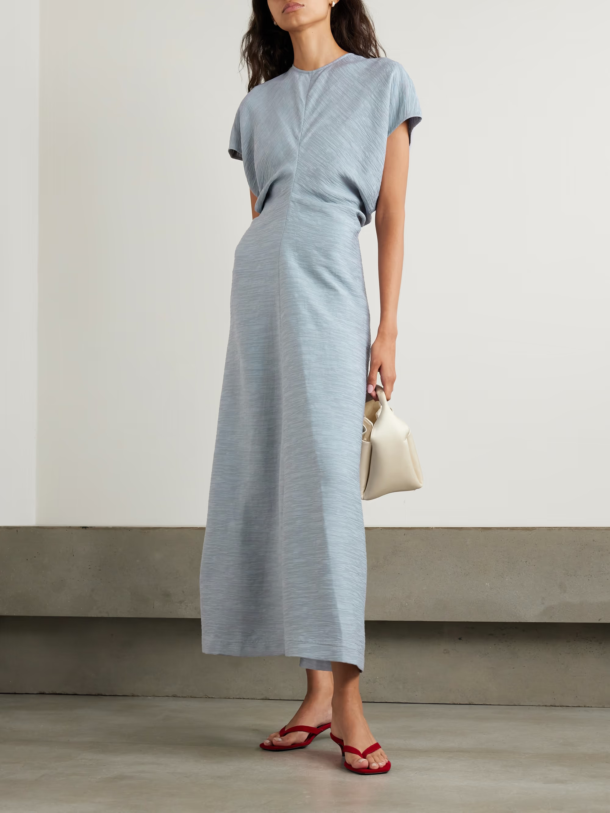 Gathered woven maxi dress | NET-A-PORTER (US)