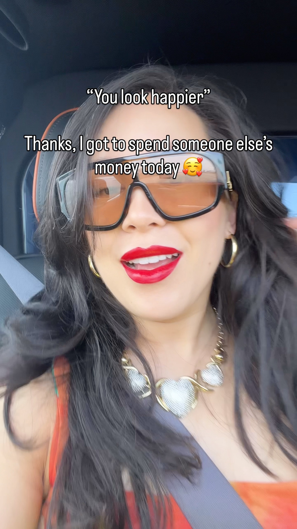 💄 Lipstick: Urban Decay Lip Bond in Unbreakble (the best red lipstick on planet earth, I SWEAR by this stuff)

😎 Sunglasses: Versace from Amazon 

💫 Earrings: Zales jewelry — the only pair I own that doesn’t give me a metal allergy rash

👚 Top: revolve, size small

#LTKBeauty