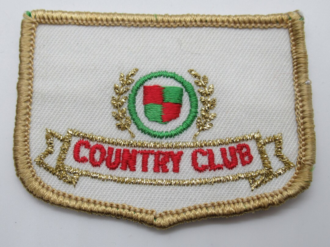 Country Club Golf Crest Vintage Gold Sew on Patch - Etsy | Etsy (US)