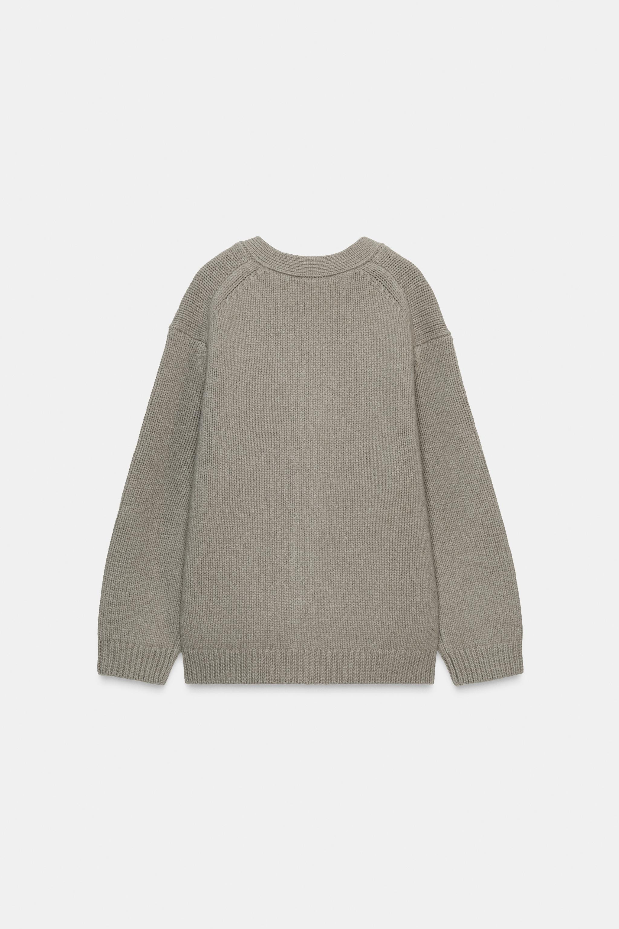 100% WOOL V-NECK CARDIGAN | Zara Canada