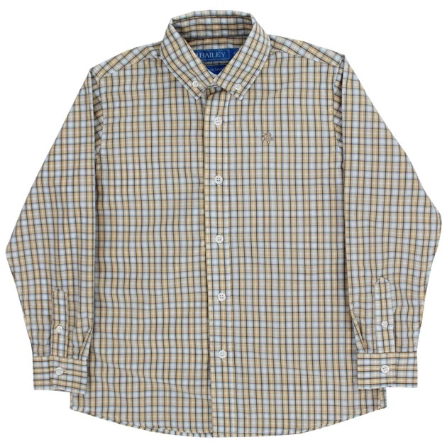 Roscoe Button Down Shirt - Pecan Plaid | The Bailey Boys, inc