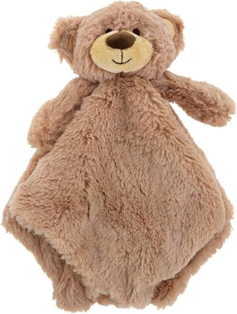 Yeegfey K. Luxe Baby 14.5 x 14.5 inch Blanket with Rattle Baby Blankie (Brown Bear) | Amazon (US)