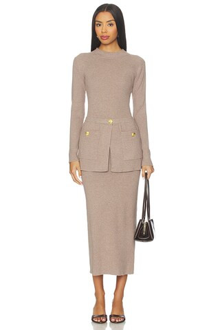 Maude Club Pearson Knit Dress in Camel from Revolve.com | Revolve Clothing (Global)