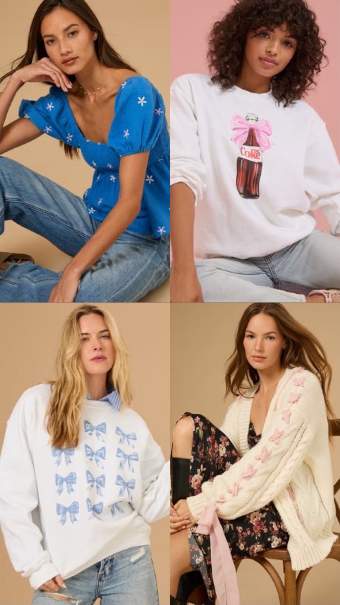 BOGO 50% off tops 
Bow sweatshirt | bow top | Diet Coke sweatshirt 

#LTKStyleTip #LTKFindsUnder50 #LTKFindsUnder100