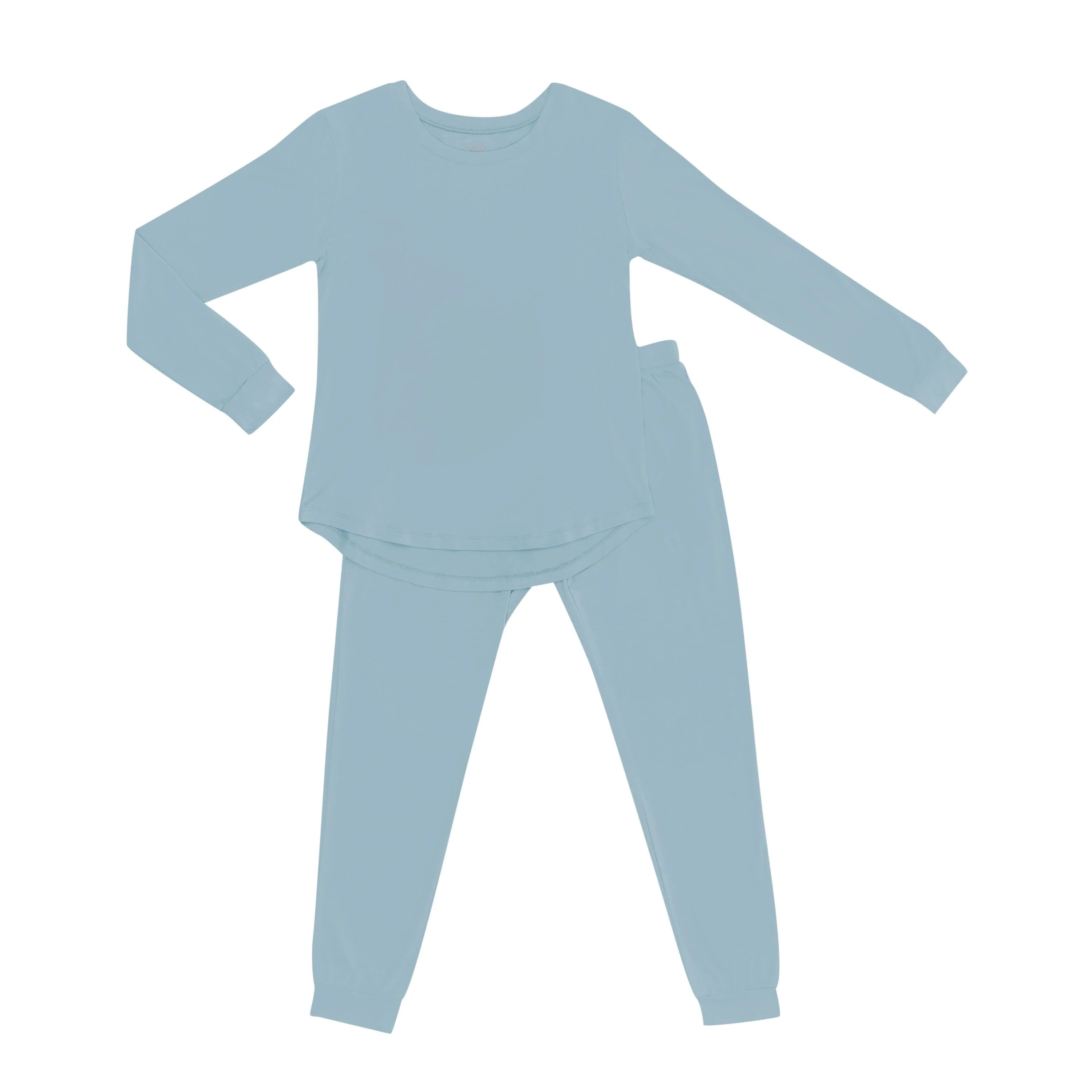 Women's Jogger Pajama Set in Dusty Blue | Kyte BABY