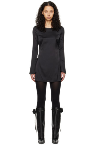 Black Lleo Minidress | SSENSE