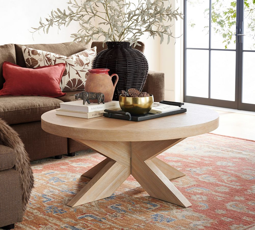 Modern Farmhouse Round Coffee Table | Pottery Barn (US)