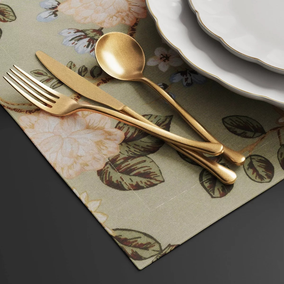 3pc Organic Tumbled Flatware Set Gold - Threshold™ | Target