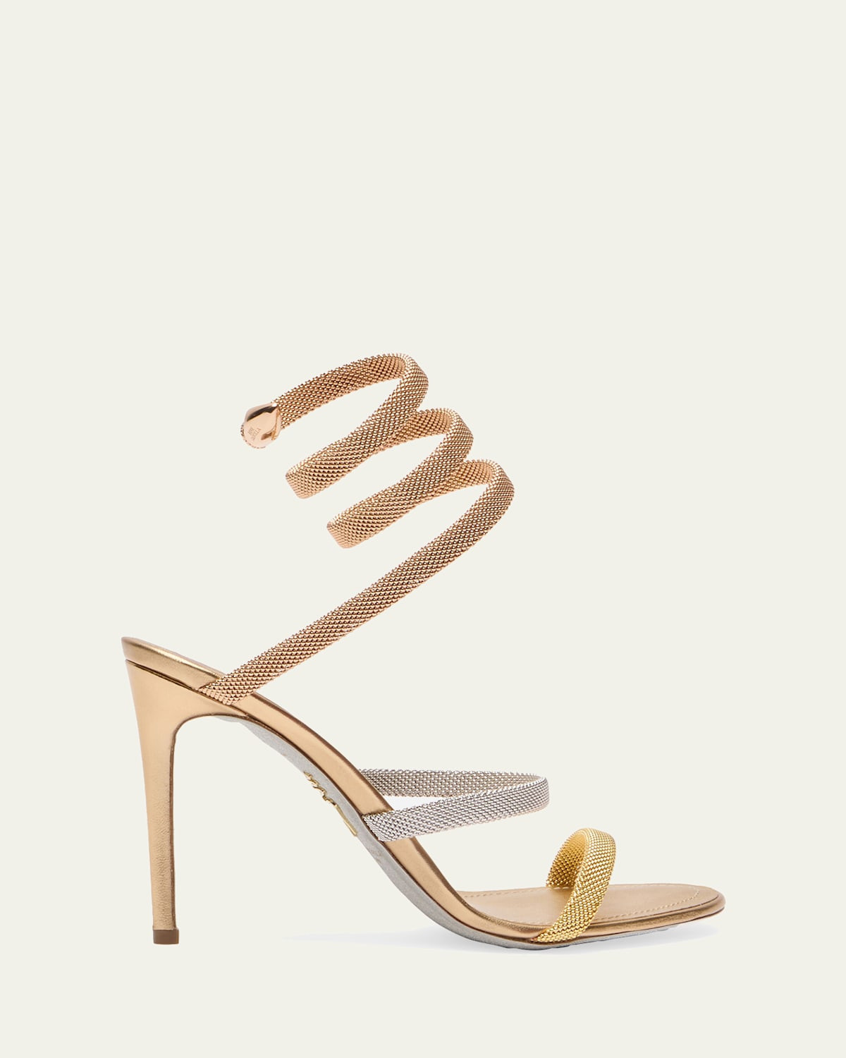 Cleo Gold-Filled Brass Snake-Wrap Sandals | Bergdorf Goodman
