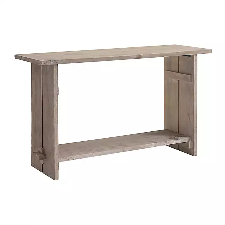 New! Natural Mango Wood Farmhouse Console | Kirkland's Home