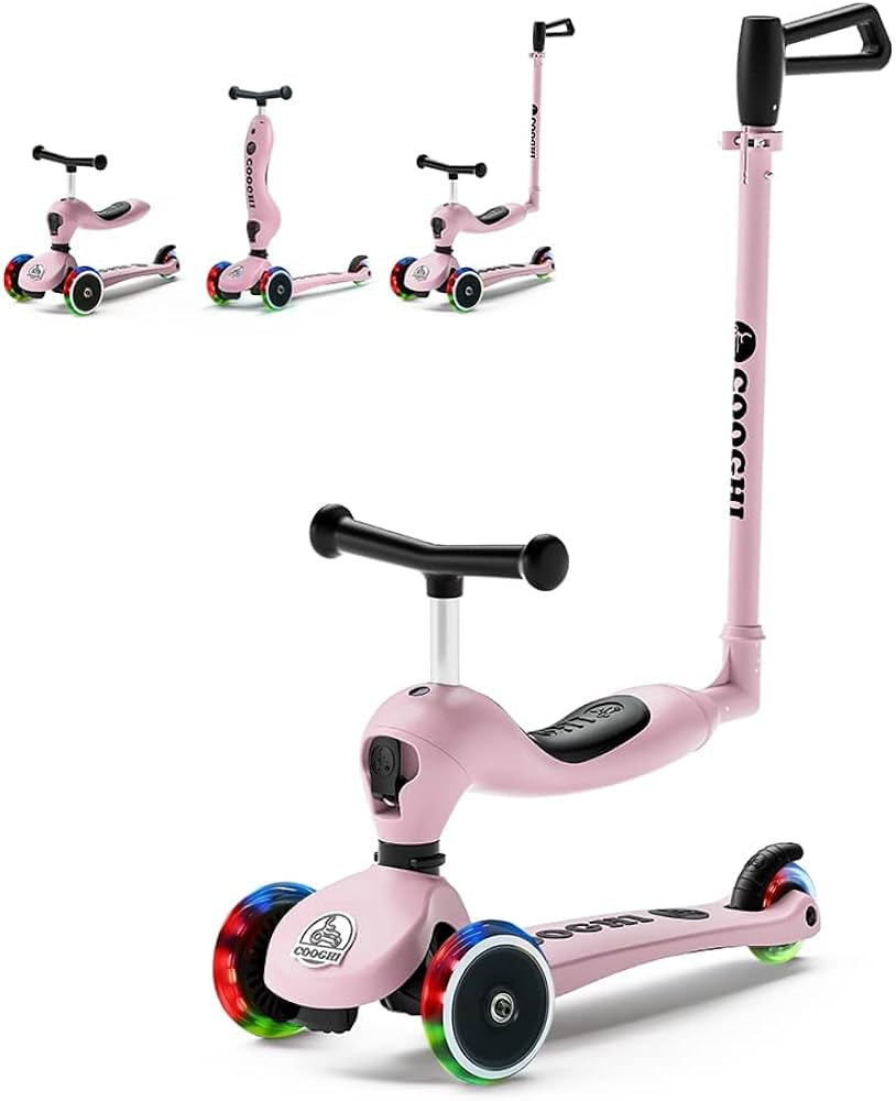 COOGHI 3 in 1 Toddler Scooter, Push Scooter for Toddlers 1-3(Use Up to 5 Year Old),with Parent Ha... | Amazon (US)
