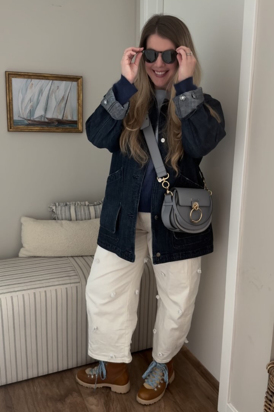 OOTD: Winter Whites and Winter Blues

Jeans: @anthropologie 
Sweater: @jcrew
Boots: @jcrew 
Jacket: @jcrew 
Bag: @chloe 
Sunglasses: @italic

#ootd #grwm #gdwm #fashiontips #fashionreel #stylingreel #wardrobeessentials #outfitoftheday #wiw #fashioninspo #injcrew #preppy #jcrew #jcrewalways #mom #momblogger #momlife #casualcomfy #casual #boymom #momoutfit #momuniform #styledaily #preppy 

casual weekend look, Connecticut beach, winter beach outfit, toddler winter fashion, preppy mom fashion, coastal winter vibes, relaxed weekend style, preppy chic winter fashion, matching mom and toddler outfits, toddler beachwear for winter, winter family outing style, casual winter chic, coastal family fashion, cozy family style, effortless preppy chic, winter beach vibes, stylish mom outfits, winter toddler style, family weekend style, beach day in winter, all American, American living, classic, j.crew, winter whites, get ready with me