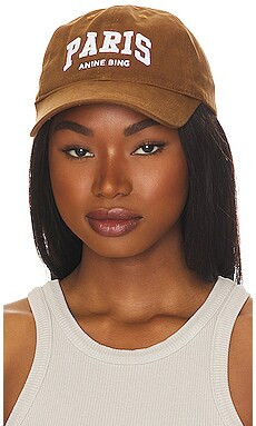 ANINE BING Jeremy Baseball Cap Paris in Camel from Revolve.com | Revolve Clothing (Global)
