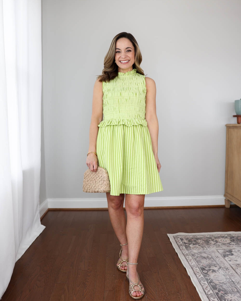 Petite-friendly tropical vacation dresses for Summer! A few of these would make great beach wedding guest dresses too!

Outfit 1:
Green dress (Tuckernuck): xs - sized up | fully lined 
Gold sandals (Sezane): tts

Outfit 2:
Smocked maxi dress (Target): xs
Sandals (Sam Edelman): true to size 

Outfit 3:
Striped dress (Walmart): xs - true to size (has an open back you can only wear with an adhesive bra) 
Heels (Quince): tts

Outfit 4:
Light blue dress (Abercrombie): xxs - standard length. I could size up in this dress 
Shoes (Dolce Vita): true to size, toe strap is a little snug 

Outfit 5:
Crochet mini dress (Tuckernuck): xxs
Heels (Quince): tts

My measurements for reference: I’m 4’10” and 105lbs. My bust, waist, and hip measurement is 32”, 24”, and 36”.

#LTKWedding #LTKPetite #LTKSaleAlert