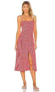 Privacy Please Rosalee Midi Dress in Red & White Dot from Revolve.com | Revolve Clothing (Global)