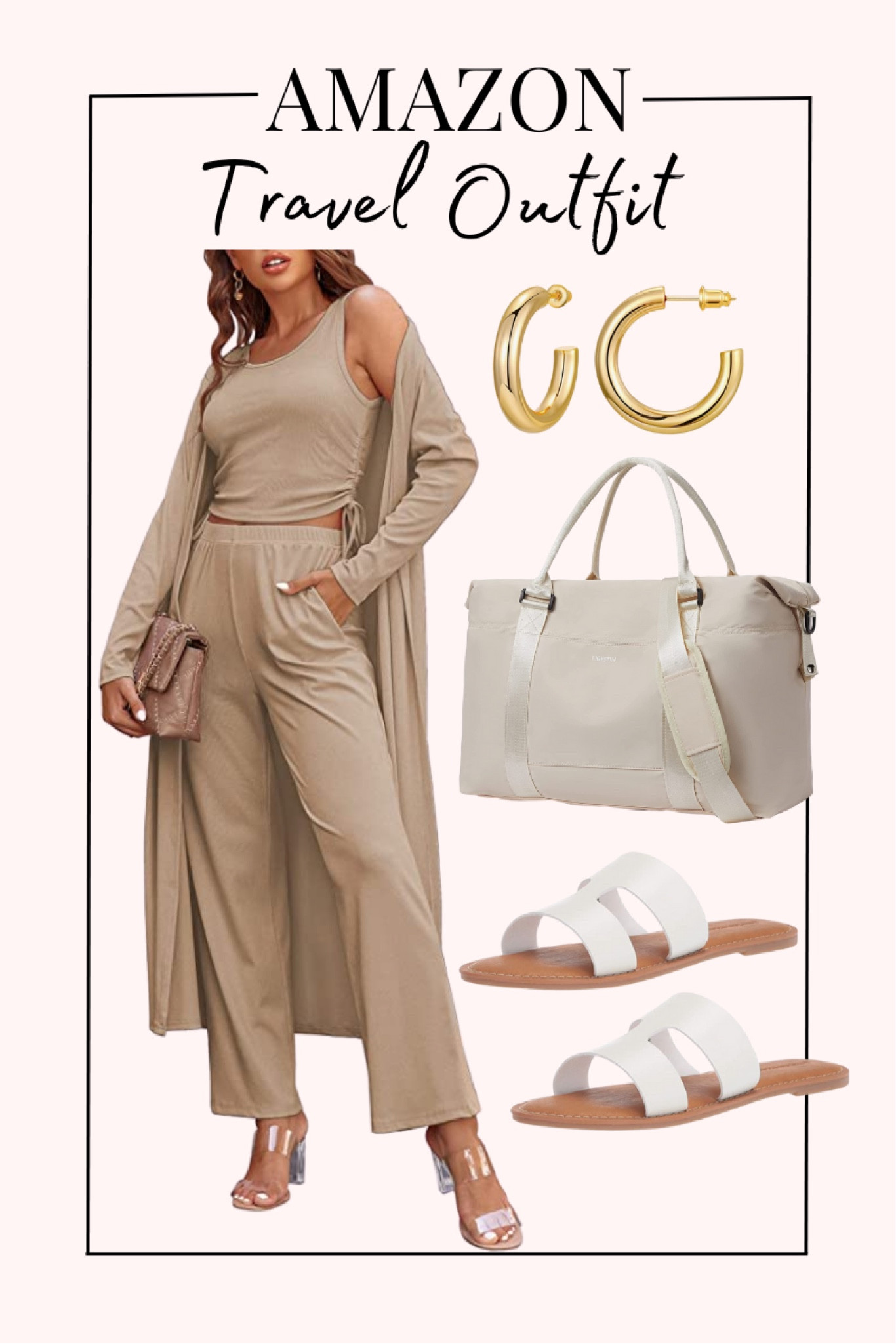 Amazon travel outfit idea! Neutral travel style, airport outfit, airplane outfit, vacation style 

#LTKunder50 #LTKstyletip #LTKtravel