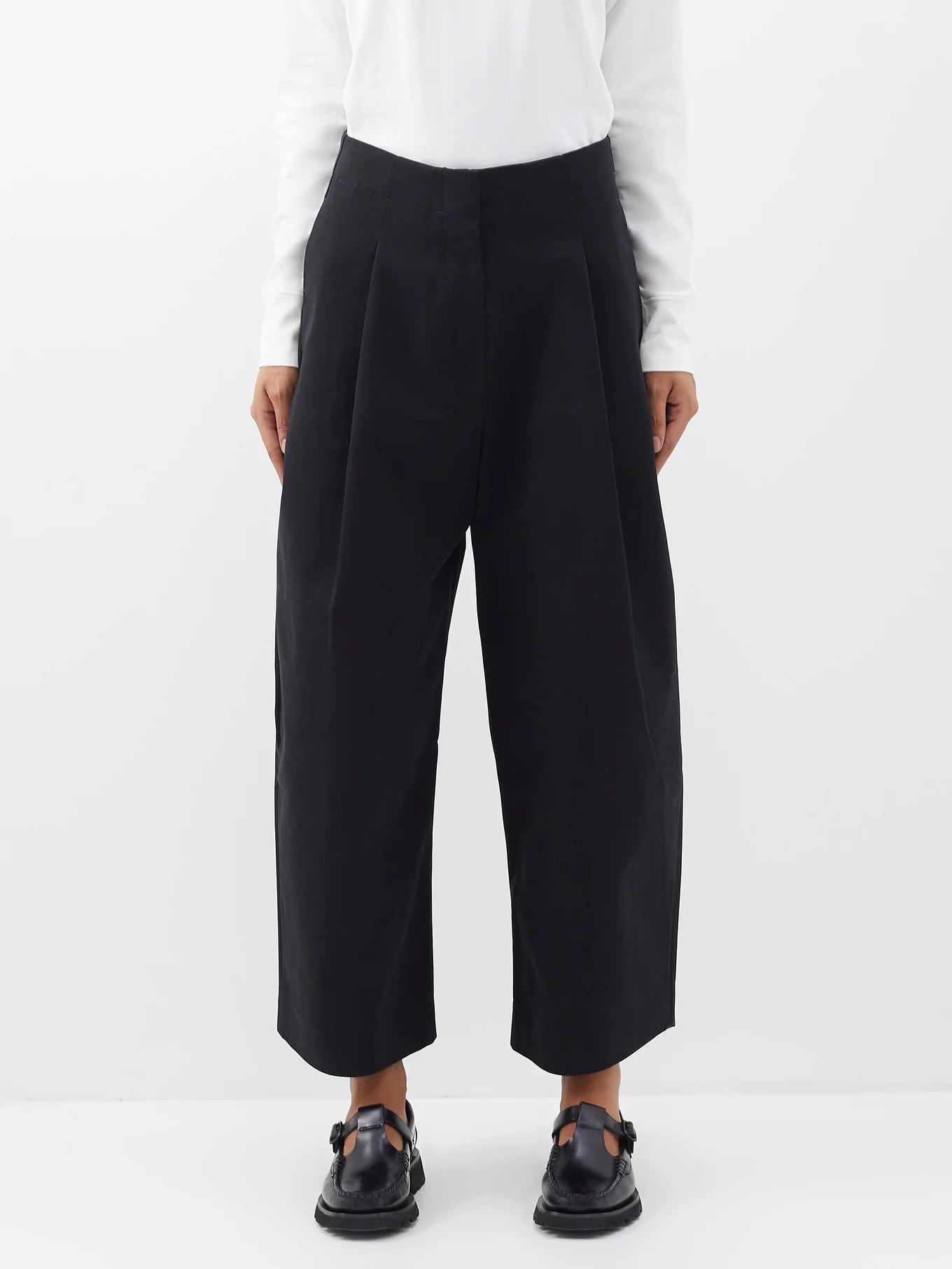 Dordoni pleated cotton-twill trousers | Studio Nicholson | Matches (UK)