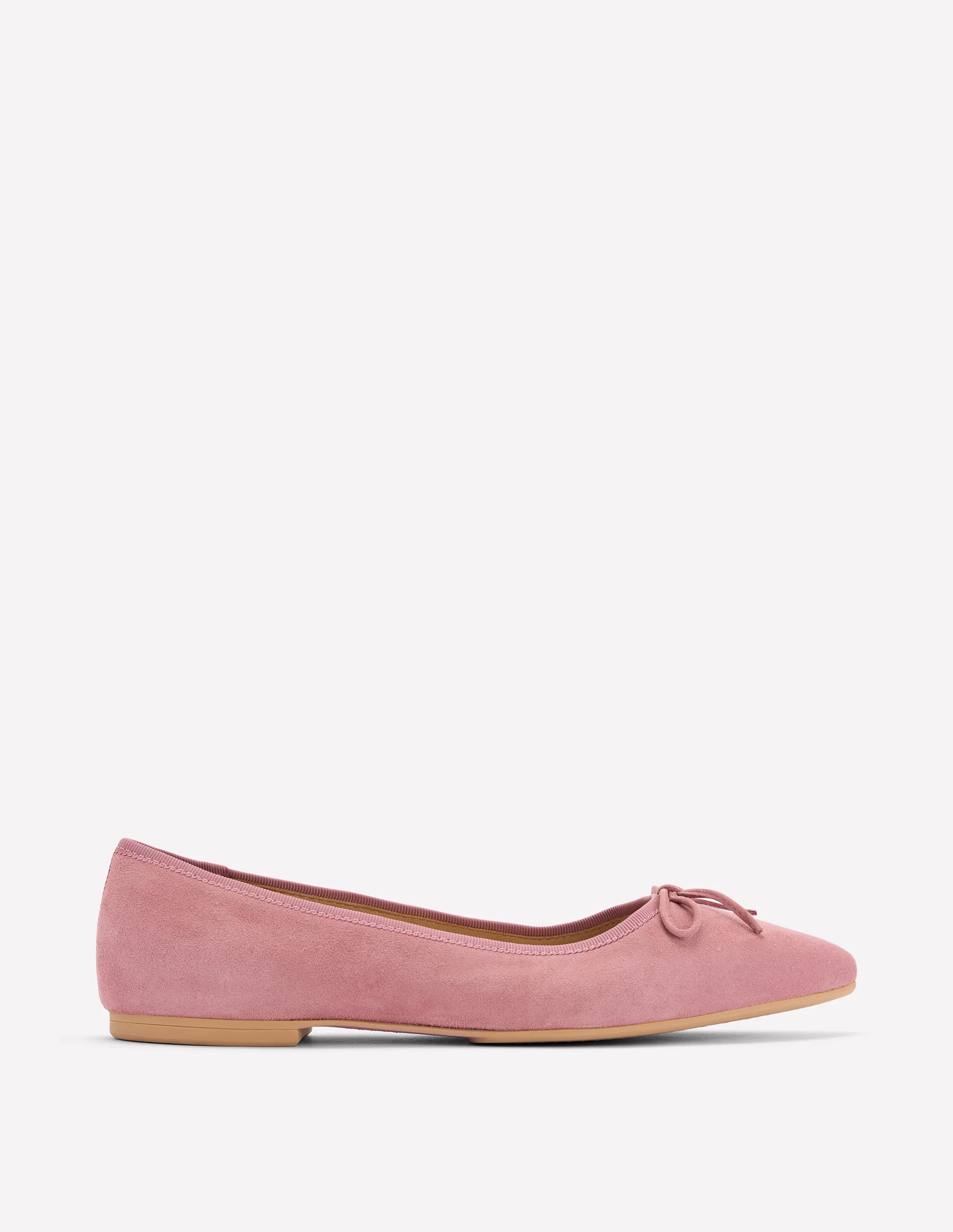 Point Flexi Sole Flats-Pink Suede | Boden UK