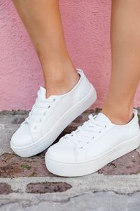 Dahlia White Sneakers | The Pink Lily Boutique