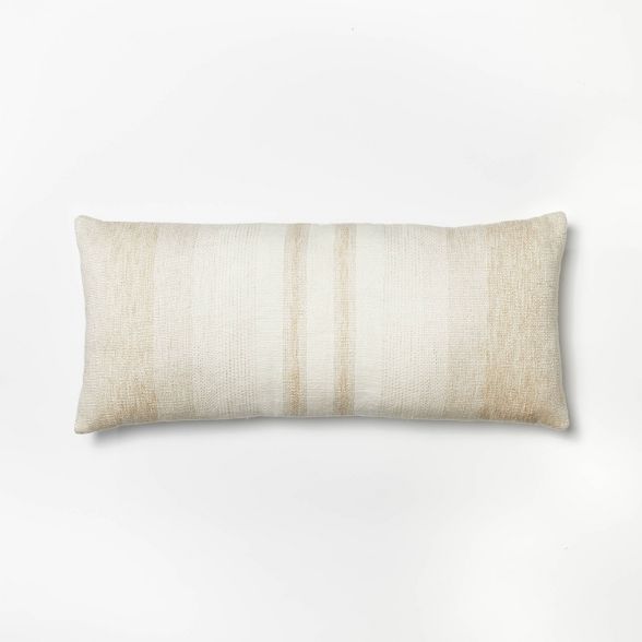 Oversized Woven Lumbar Throw Pillow Cream/Neutral - Threshold&#8482; designed with Studio McGee | Target