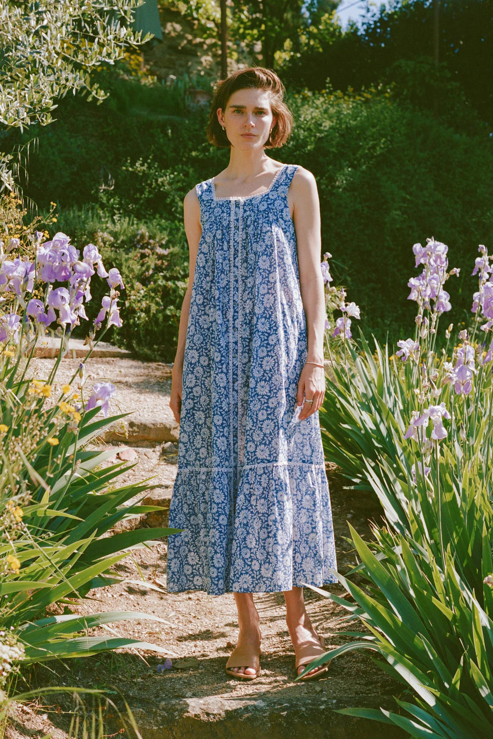 The Louise Dress | Aster Fields Lapis | Christy Dawn