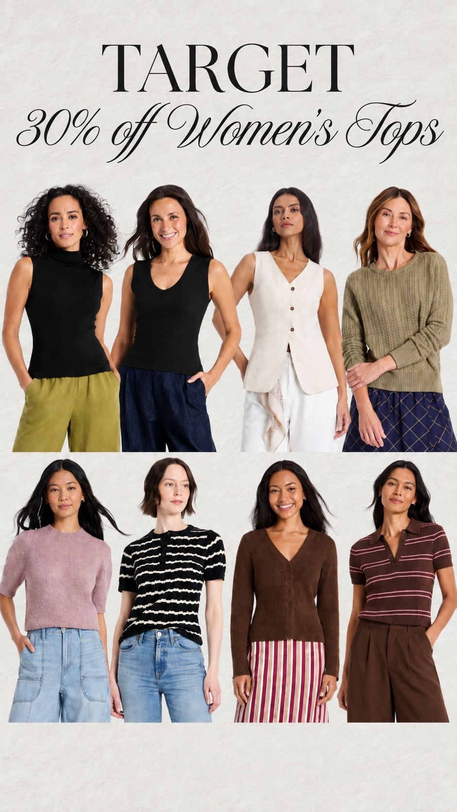 Target is having 30% off women’s tops right now! So many good transitional knit pieces, lightweight layers and everyday closet basics that are perfect for wearing now and into fall.

Target fall fashion, Target women’s tops, Target tops sale, transitional fall outfits, lightweight knit tops, women’s fall basics, Target sweaters, Target cardigans, affordable fall fashion, warm weather fall outfits

#LTKSaleAlert #LTKSeasonal #LTKootd