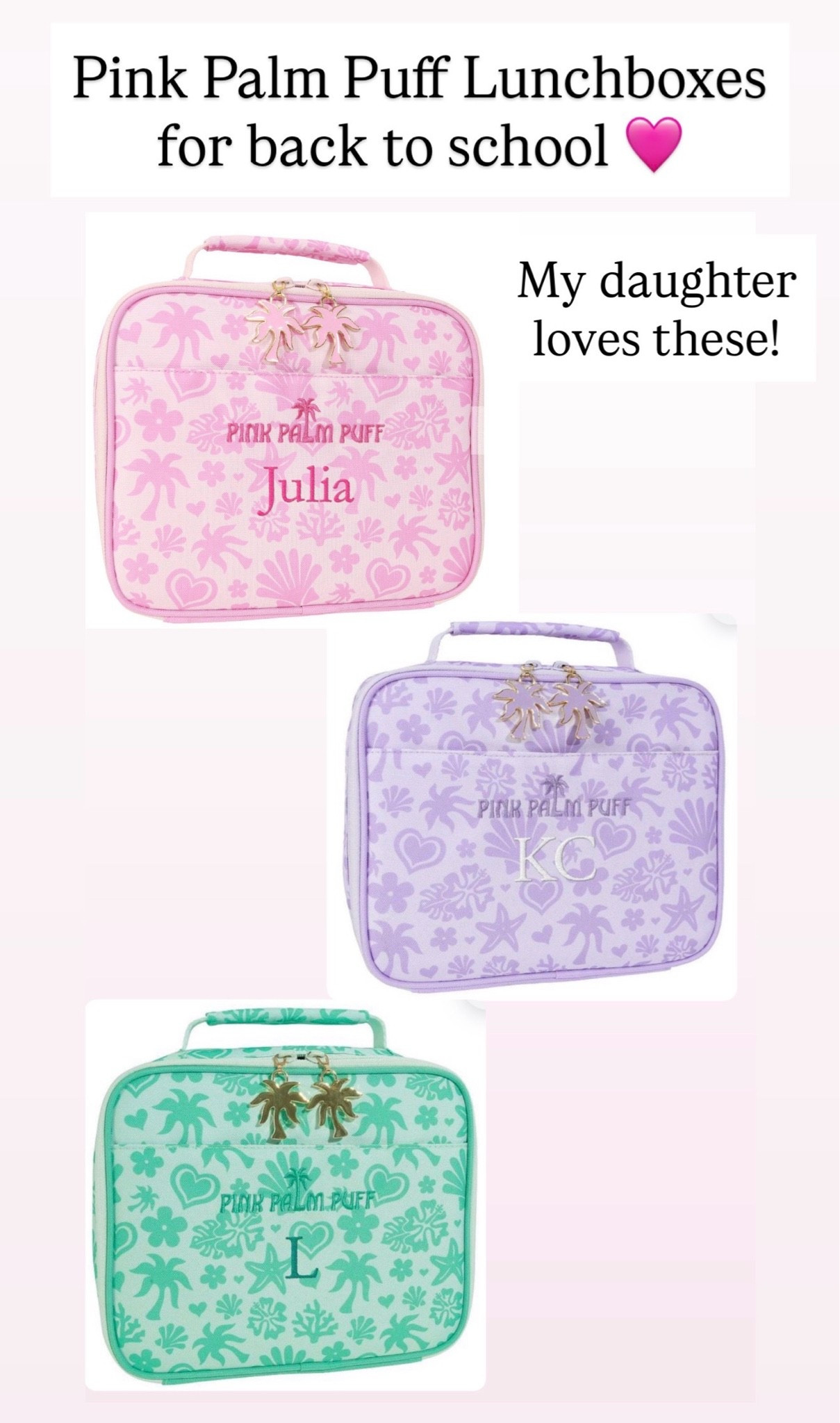 Pink palm puff lunchbox

#LTKKids